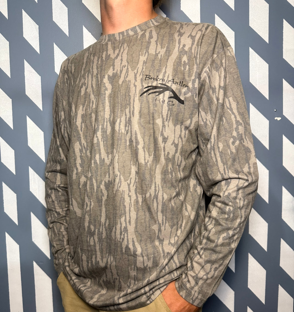 Broken Antler Hat Co.- Broken Antler Long Sleeve Shirt Camo