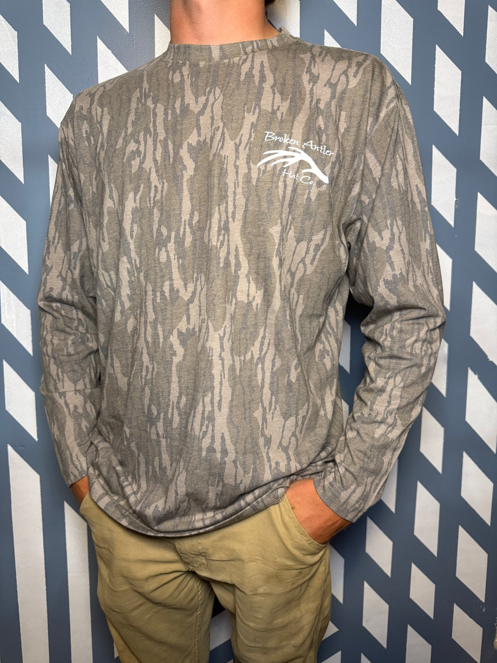 Broken Antler Hat Co.- Broken Antler Long Sleeve Shirt Camo
