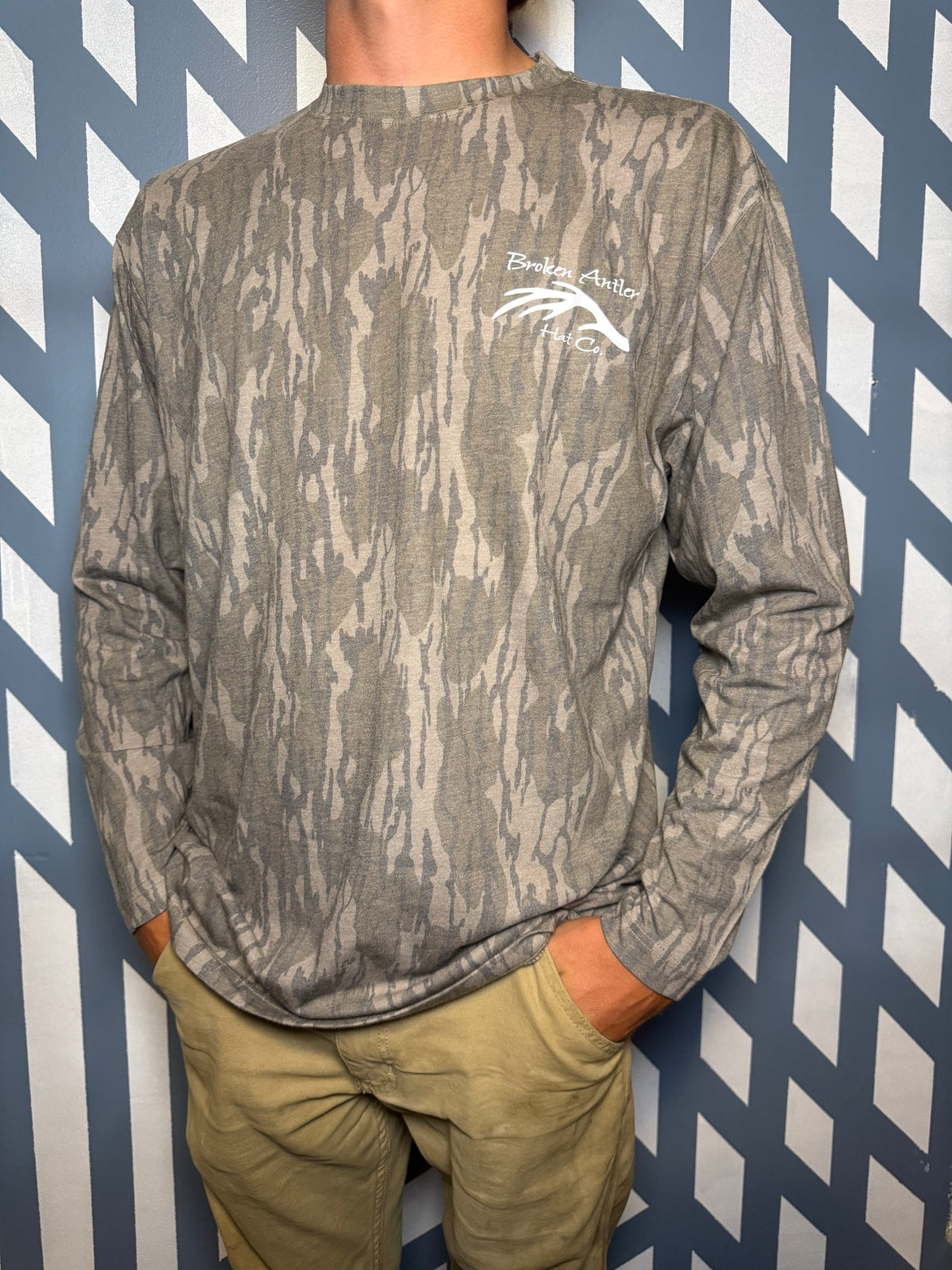Broken Antler Hat Co.- Broken Antler Long Sleeve Shirt Camo