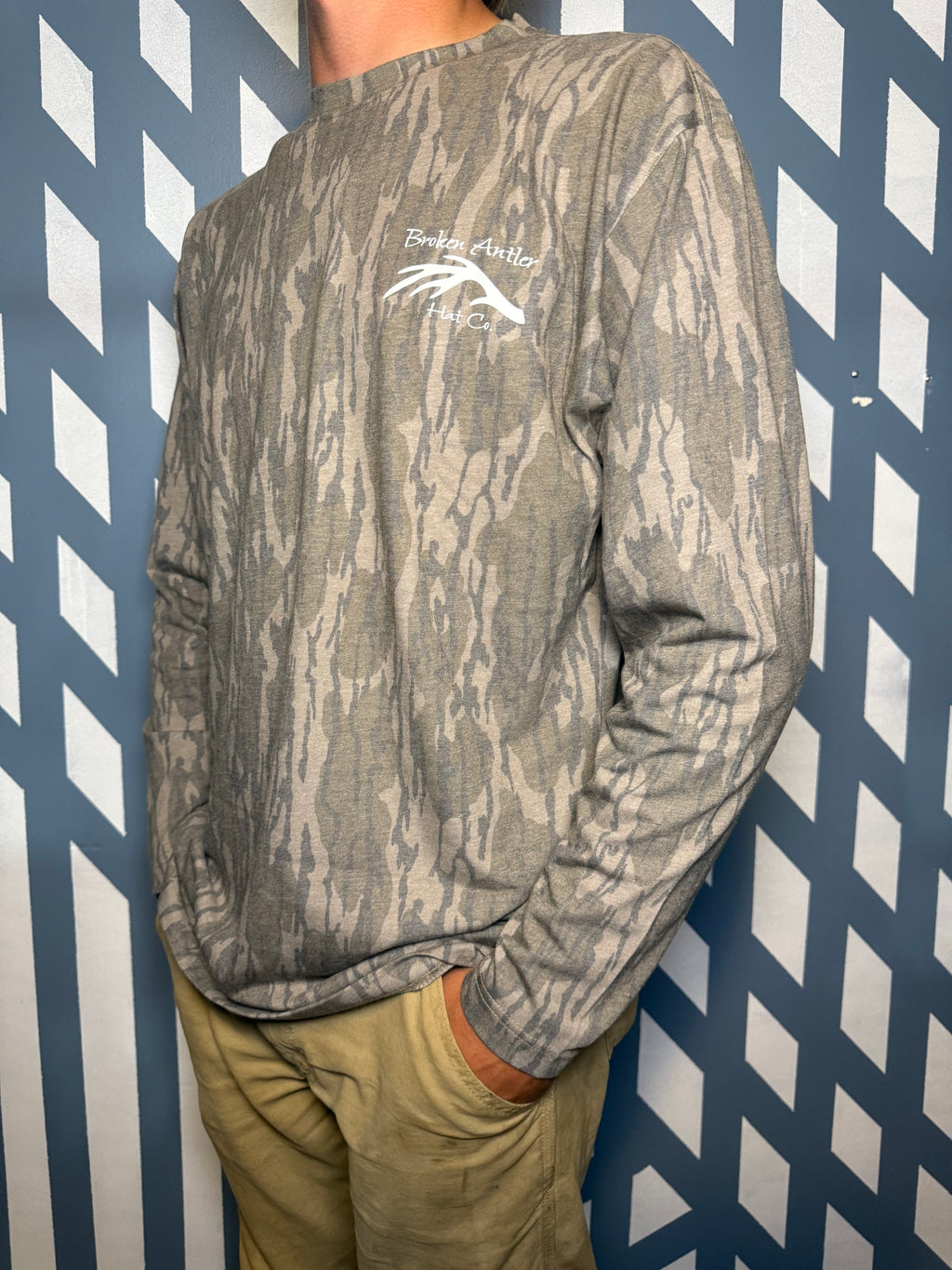 Broken Antler Hat Co.- Broken Antler Long Sleeve Shirt Camo